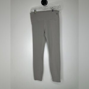 Athleta Savasana 7/8 Ankle Leggings Gray Macrame Women’s S
